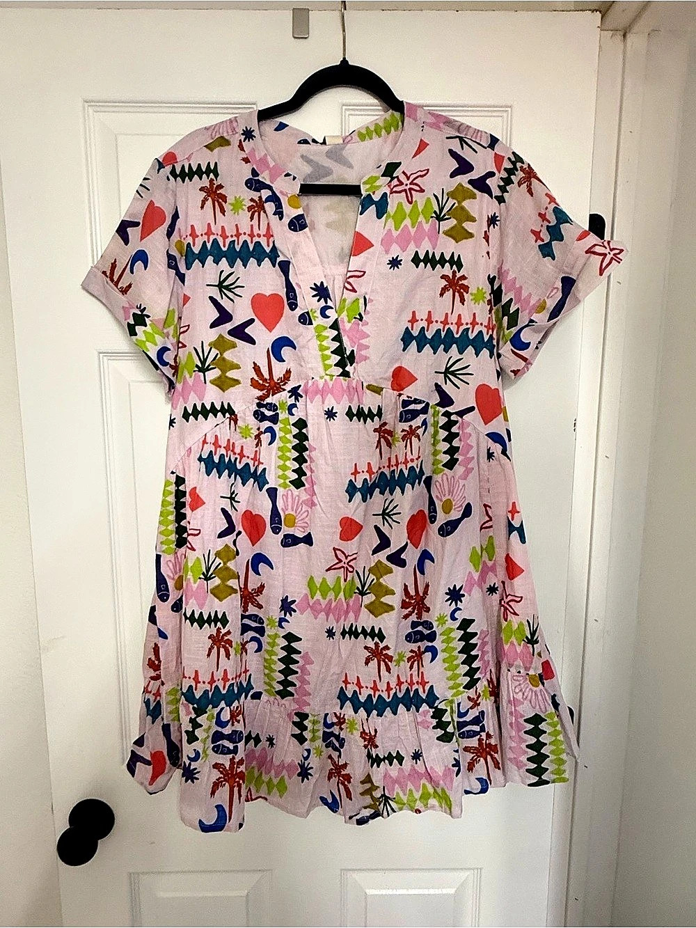 Uncle Frank Ivy Jane 75755 Tropical Punch Printed Mini Dress Size Large NWT